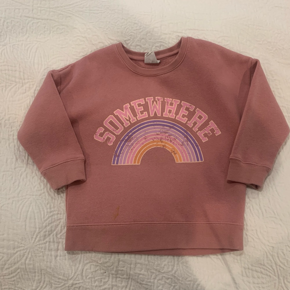 CottonOn Kids size 4T sweatshirt. Somewhere over the rainbow.